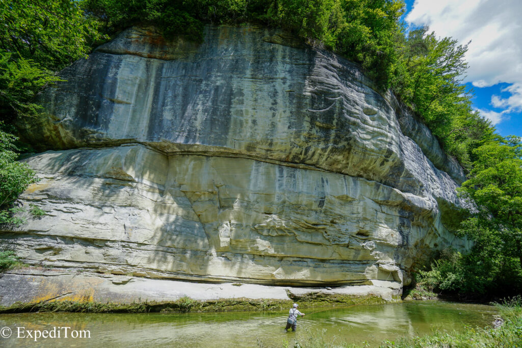 Careful approach by André to some vary trout.