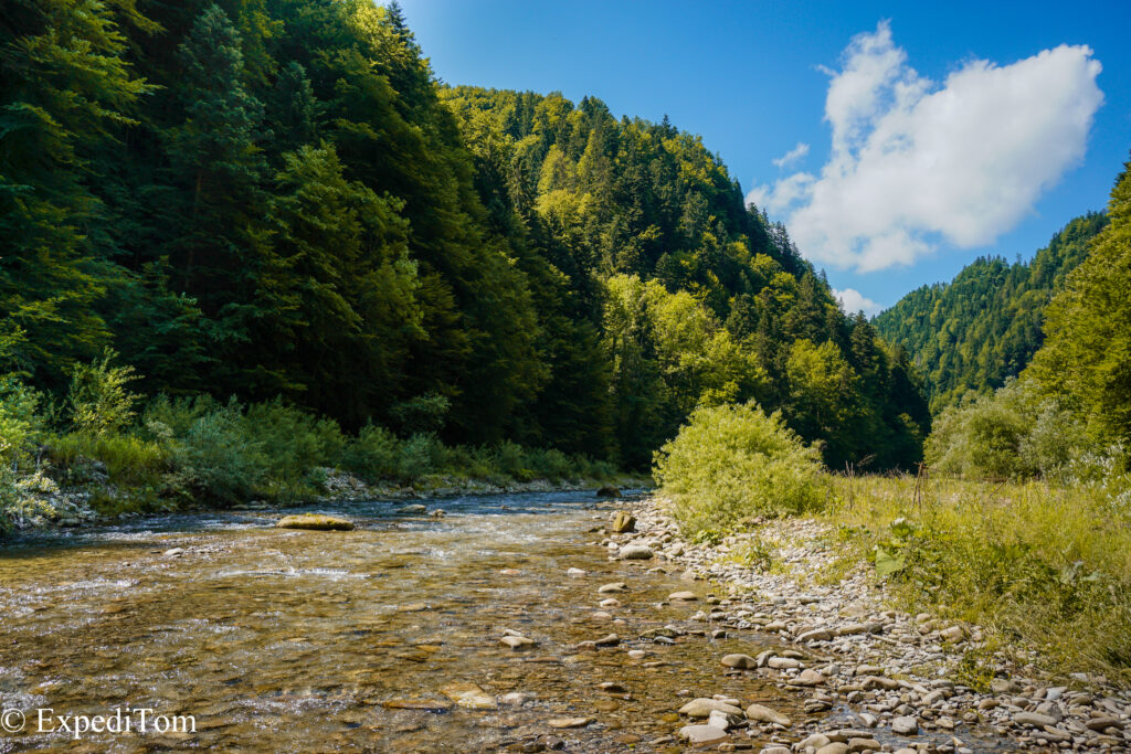 Impressive surrounding in the gorge while on a fly fishing exploration in Switzerland