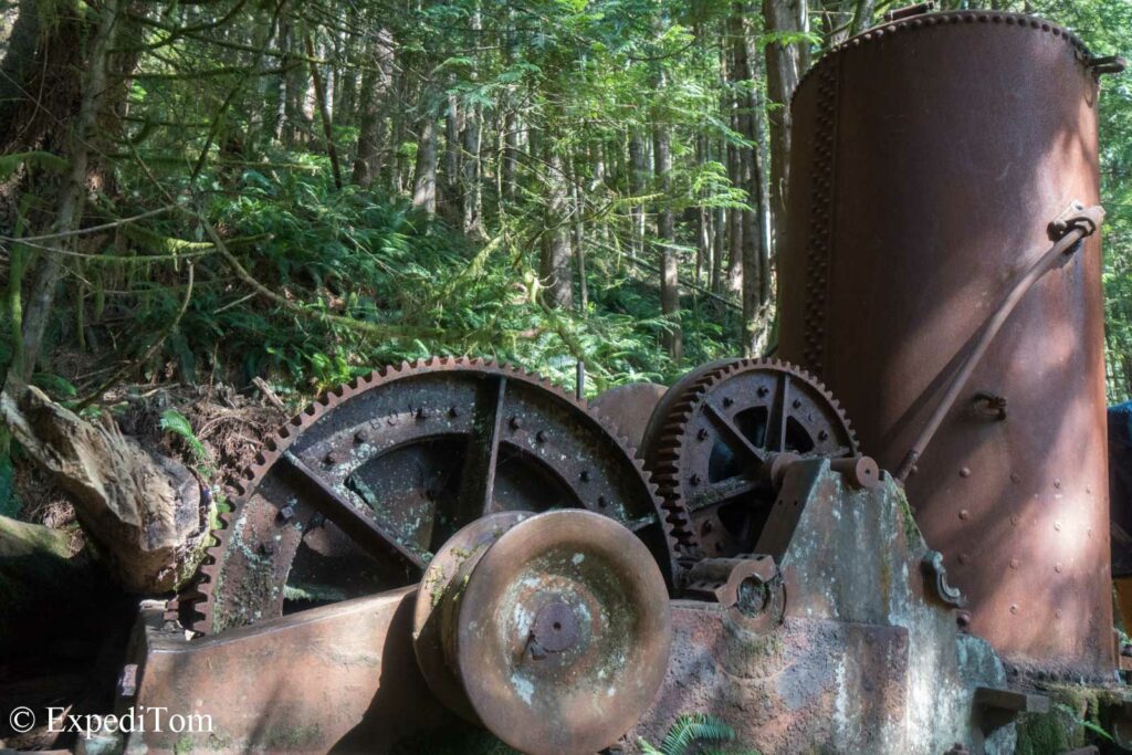 The world famous donkey engine on the West Coast Trail - well worth the visit after hiking for 5 days. The world famous donkey engine on the West Coast Trail - well worth the visit after hiking for 5 days.