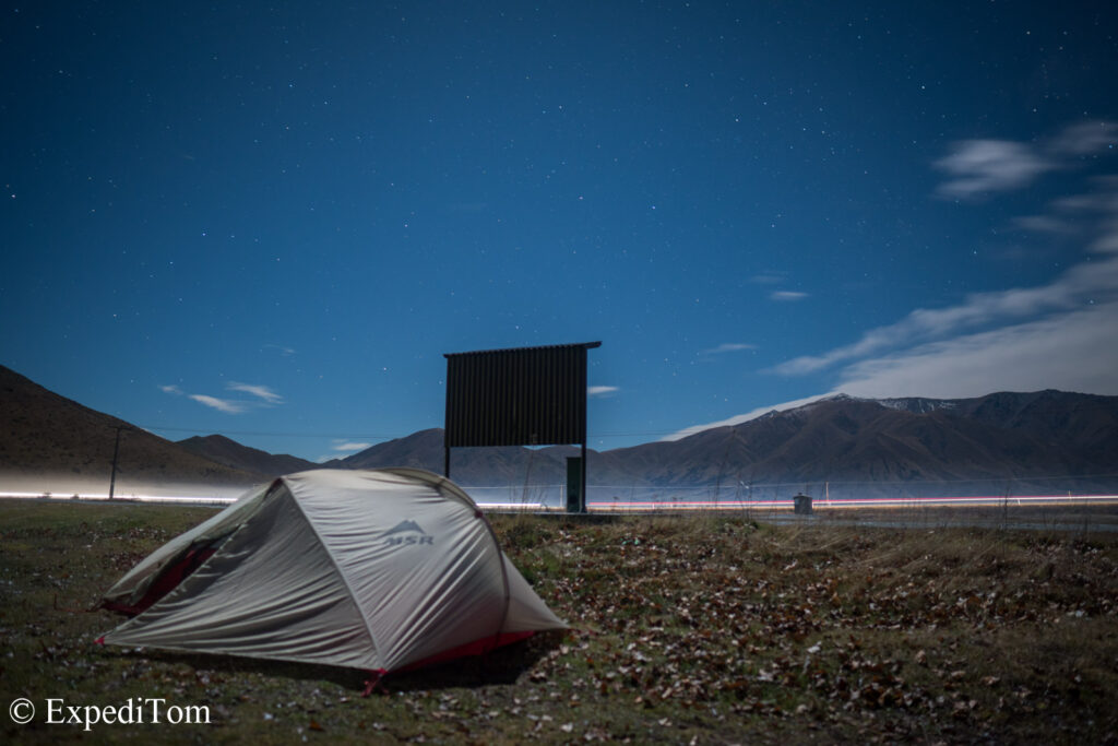 Starry cold night in the Southern Alps