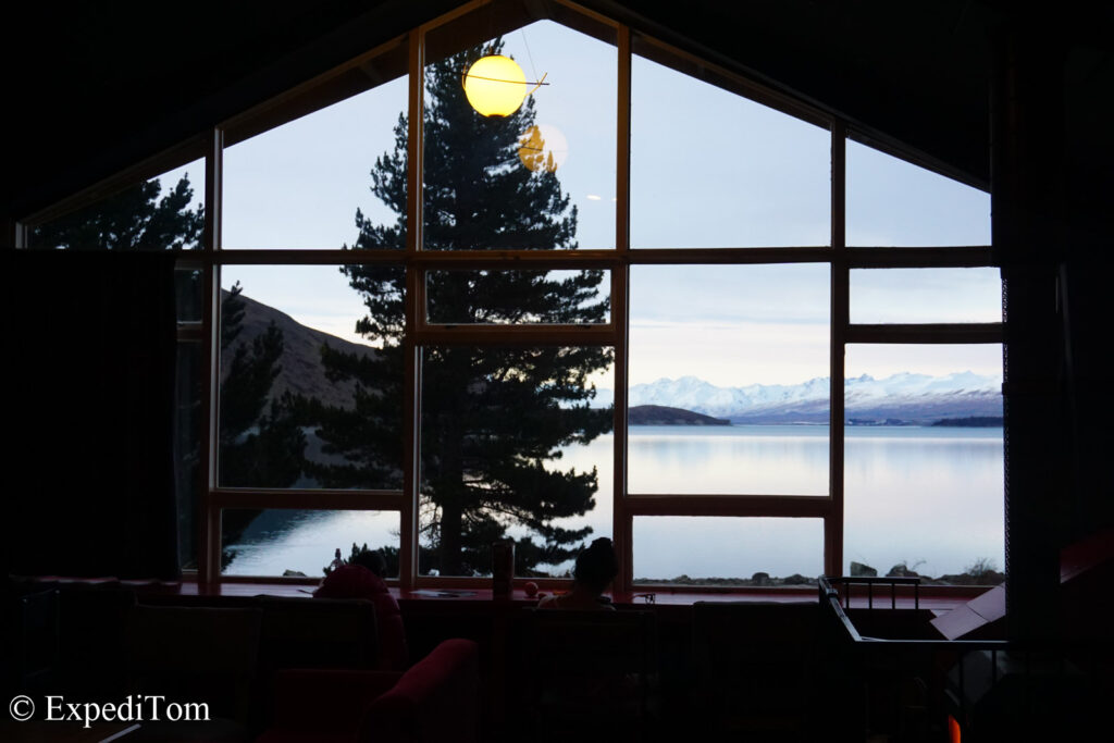 Stunning views from Lakefront backpackers Tekapo