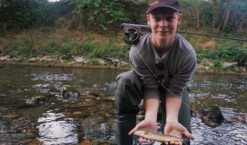 Andy with his large trout
