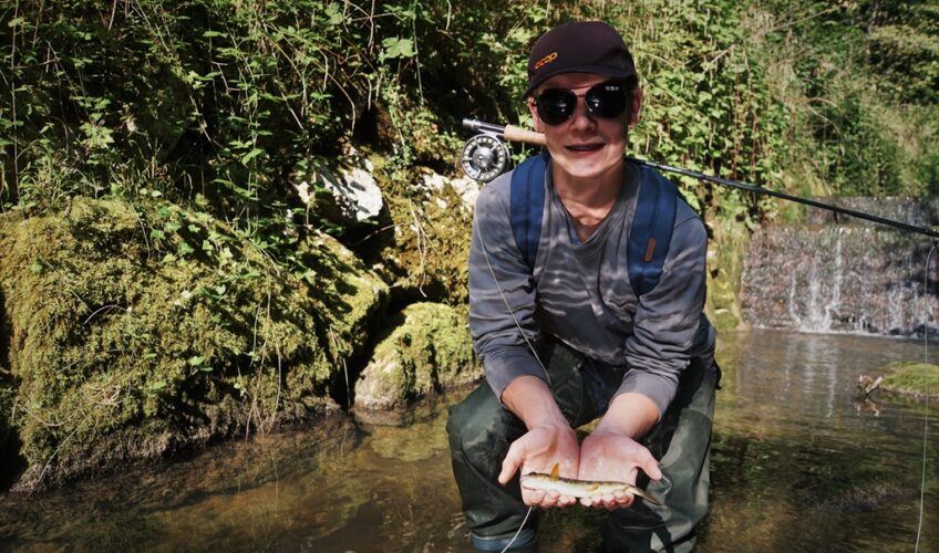 Andy's very first trout