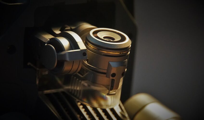 Close-up of a new gadget.