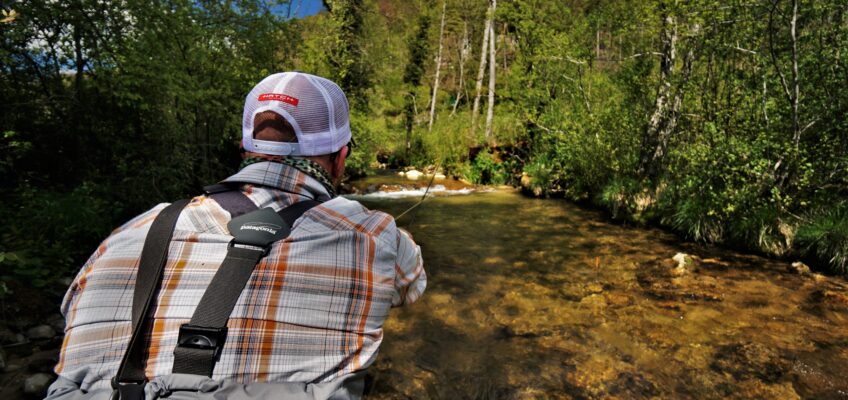 Remo with Hatch cap and Patagonia Waders