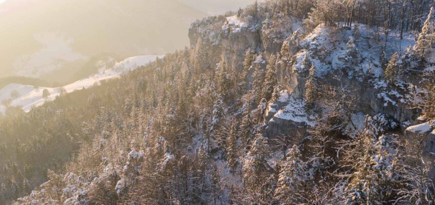 Sunset mood over the Jura mountains
